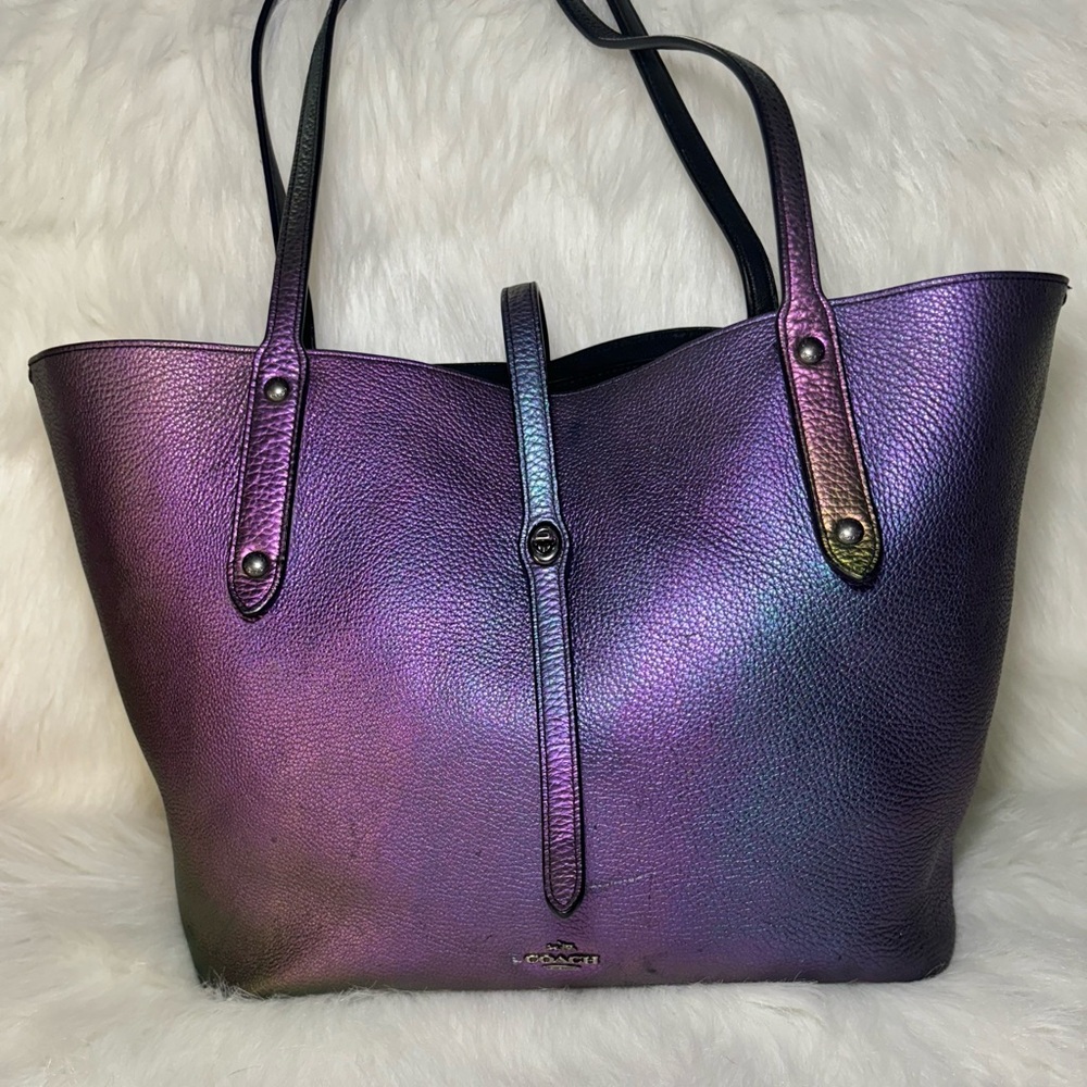 **SOLD** Coach *RARE* Holographic/Iridescent/Oil Slick Market Tote